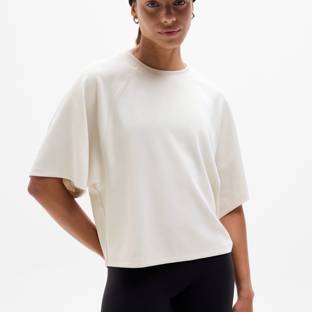 ATHLETA Seasoft Tee. Color Bone. Size small. New with tags